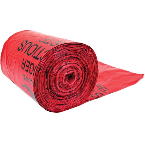 Hazardous Waste Bags, Bio-Hazard, 24" L x 33" W, 56.8 L (15 Gal.) Capacity Groupe Generik