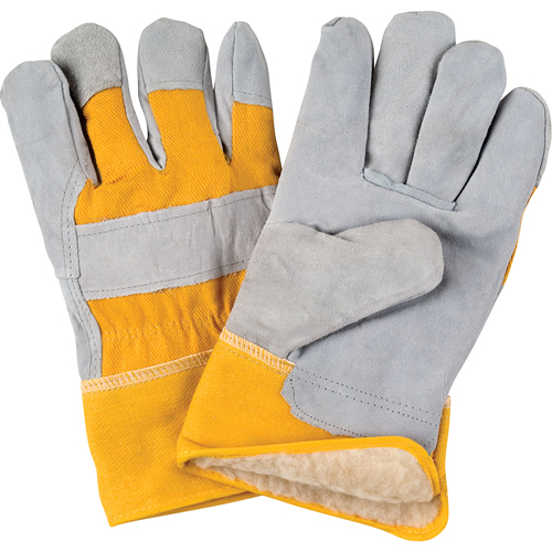 Winter-Lined Fitters Gloves, 2X-Large, Split Cowhide Palm, Boa Inner Lining Groupe Generik