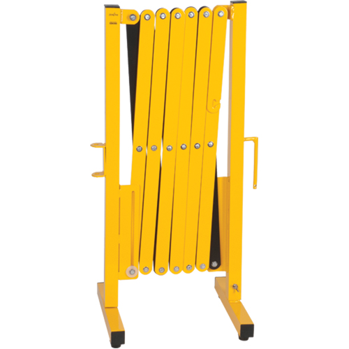 Expandable Barrier, 37" H x 11' L, Black/Yellow Groupe Generik