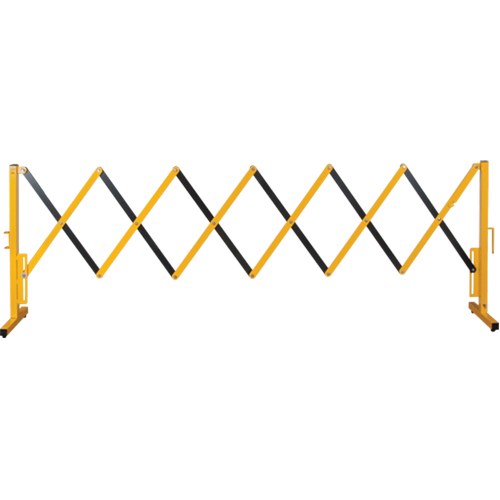 Expandable Barrier, 37" H x 11' L, Black/Yellow Groupe Generik