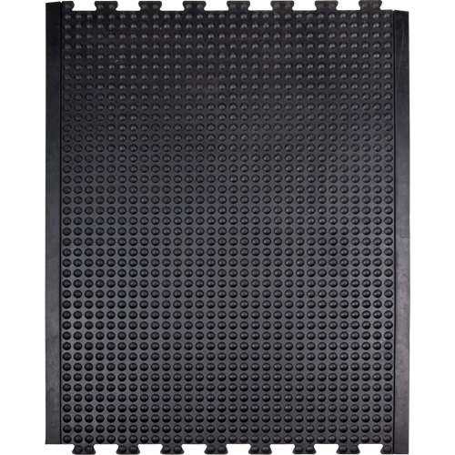Tapis antifatigue en d&ocirc;me, &agrave; bulles, 3' x 4' x 1/2", Noir, Caoutchouc Groupe Generik