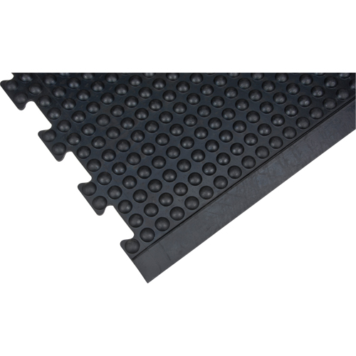 Tapis antifatigue en d&ocirc;me, &agrave; bulles, 3' x 4' x 1/2", Noir, Caoutchouc Groupe Generik
