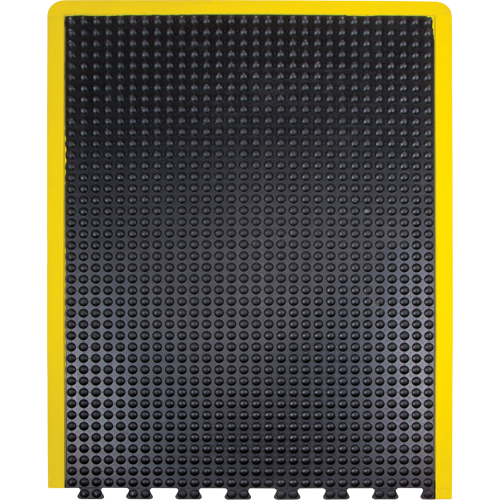Tapis antifatigue en d&ocirc;me, &agrave; bulles, 3' x 4' x 1/2", Noir, Caoutchouc Groupe Generik