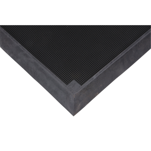 Foot Sanitizing Matting, Rubber, 2-2/3' W x 3-1/4' L x 2-1/2" Thick, Black Groupe Generik