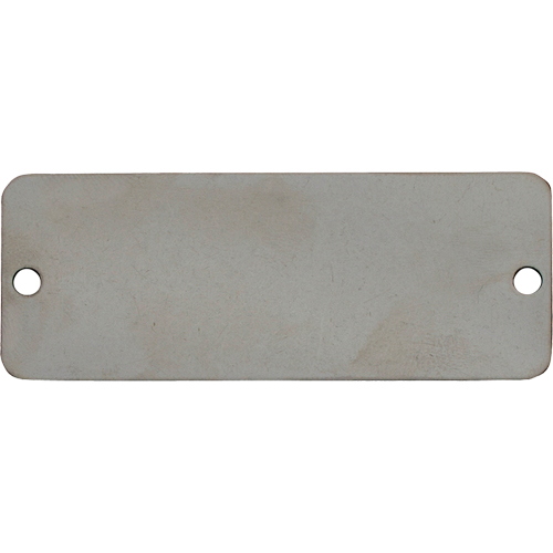 &eacute;tiquettes vierges, Acier inoxydable, 2" la x 1" h Groupe Generik