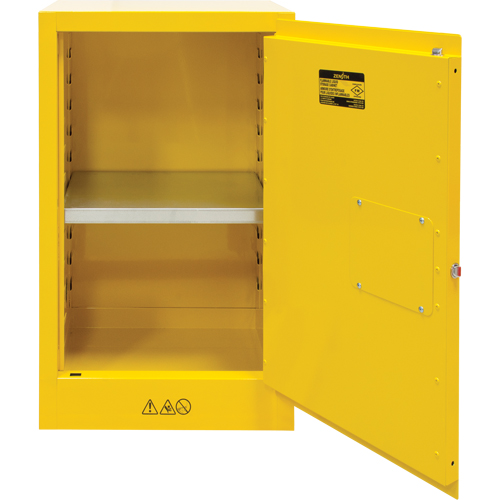 Flammable Storage Cabinet, 12 gal., 1 Door, 23" W x 35" H x 18" D Groupe Generik