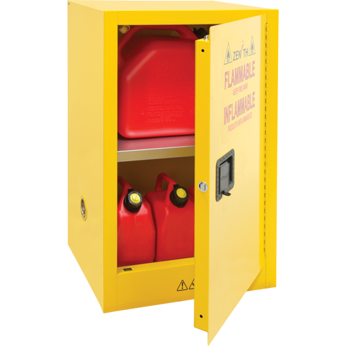 Flammable Storage Cabinet, 12 gal., 1 Door, 23" W x 35" H x 18" D Groupe Generik