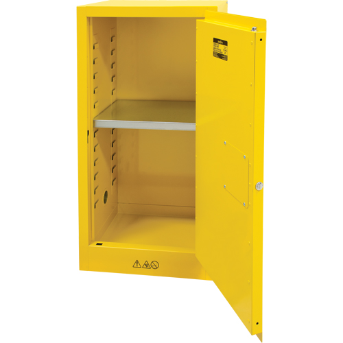 Flammable Storage Cabinet, 16 gal., 1 Door, 23" W x 44" H x 18" D Groupe Generik