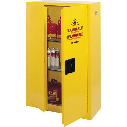 Armoire pour produits inflammables, 45 gal., 2 Porte(s), 43" La x 65" h x 18" p Groupe Generik