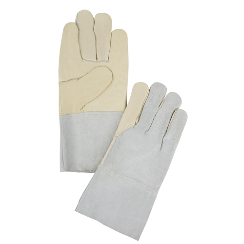 Standard-Duty Work Gloves, X-Large, Grain Cowhide Palm Groupe Generik