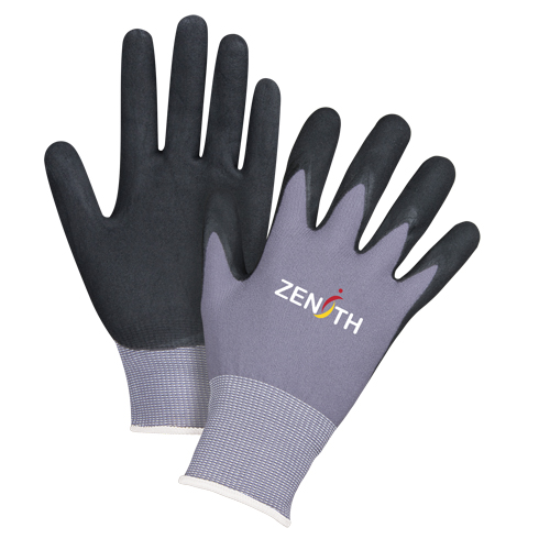 Gants ZX-1 de premi&egrave;re qualit&eacute; compatibles avec les &eacute;crans tactiles, 8/Moyen, R&ecirc;vetement Nitrile/Mousse de nitrile, Calibre 15, Enveloppe en Nylon Groupe Generik