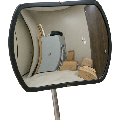 Miroir convexe rectangulaire/rond avec bras t&eacute;lescopique, 12" h x 18" la, Int&eacute;rieur/Ext&eacute;rieur Groupe Generik