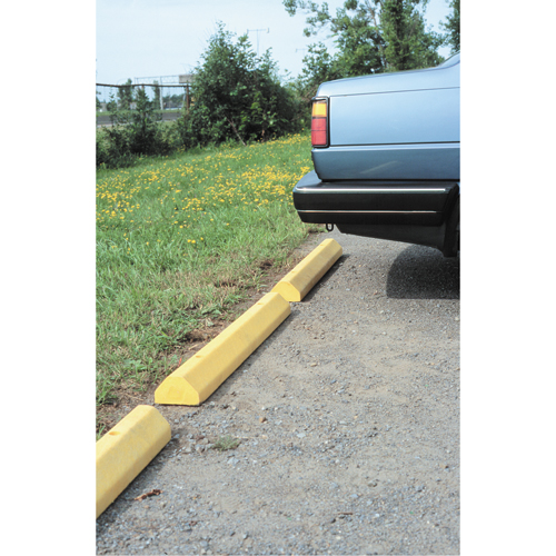 Car Stops, Plastic, 6' L, Yellow Groupe Generik