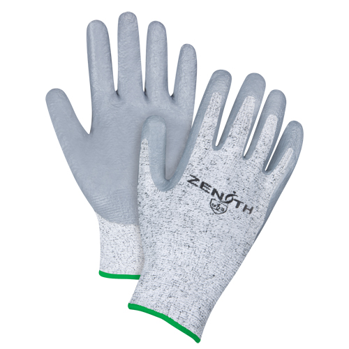 Seamless Stretch Cut-Resistant Gloves, Size Medium/8, 13 Gauge, Nitrile Coated, HPPE Shell, ANSI/ISEA 105 Level 2/EN 388 Level 3 Groupe Generik