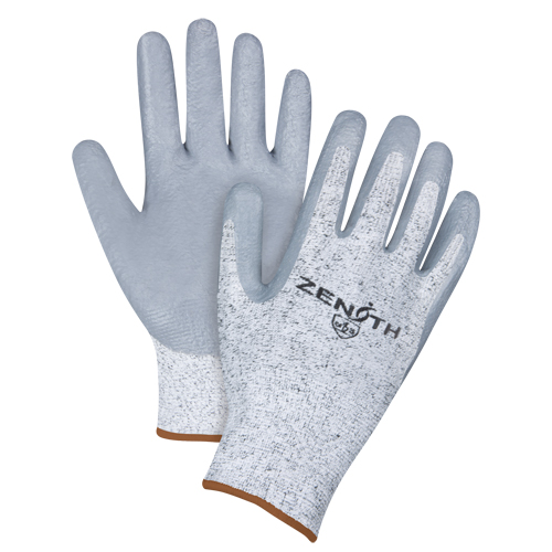 Gants &eacute;lastiques sans coutures r&eacute;sistants &agrave; la coupe, Taille Grand/9, Calibre 13, Rev&ecirc;tement Nitrile, Enveloppe en PEHP, ANSI/ISEA 105 niveau 2/EN 388 niveau 3 Groupe Generik