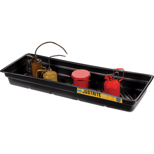 EcoPolyBlend Spill Tray, 46" L x 16" W x 5.5" H, 12 gal. Spill Capacity Groupe Generik
