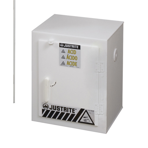 Solid Polyethylene Acid Cabinets, 6 x 0.66043 Gal., 17" x 22" x 17" Groupe Generik