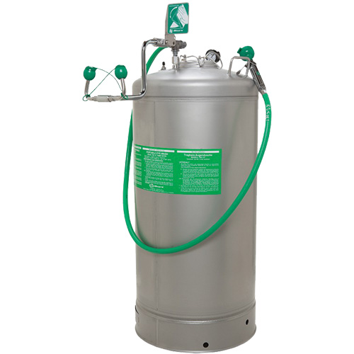 Stations portatives de douche oculaire, Pressuris&eacute;, Capacit&eacute; 37 gal., Conformit&eacute; ANSI Z358.1 Groupe Generik