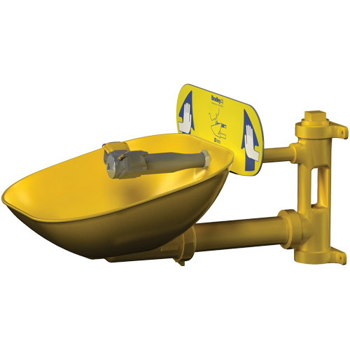 Halo Eyewash Stations, Wall-Mount Installation, Plastic Bowl Groupe Generik