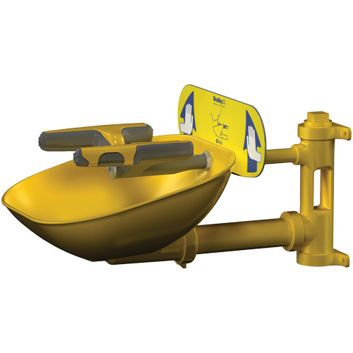 Halo Face/Eyewash Stations, Wall-Mount Installation, Plastic Bowl Groupe Generik
