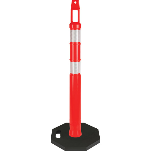 Poteau d&eacute;lin&eacute;ateur de premi&egrave;re qualit&eacute;, 42" h, Orange Groupe Generik