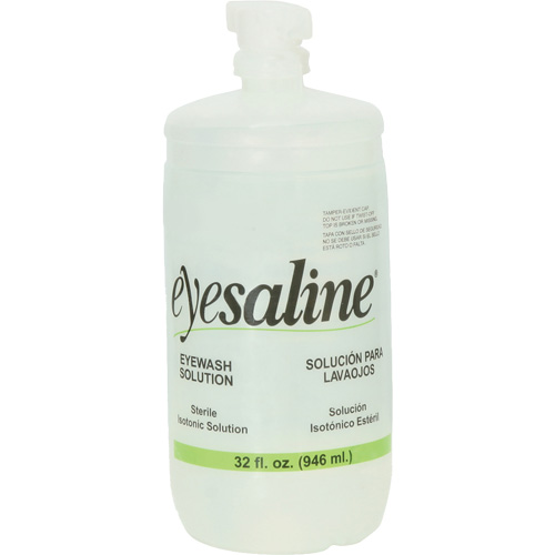 Saline Eyewash Bottles, Full Bottle, 32 oz. Groupe Generik