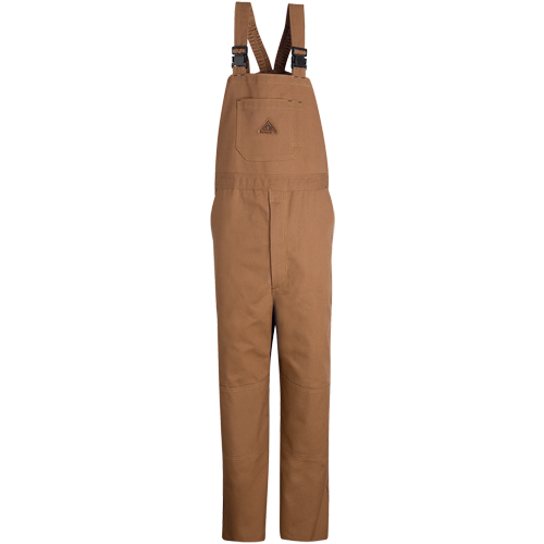 Flame-Resistant Duck Lined Bib Overalls, Medium, Brown Groupe Generik