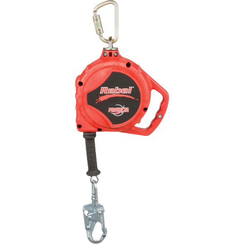 Rebel Self Retracting Lifeline, 33', Galvanized Steel, Swivel Groupe Generik