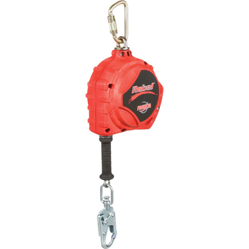 Rebel Self Retracting Lifeline, 33', Galvanized Steel, Swivel Groupe Generik