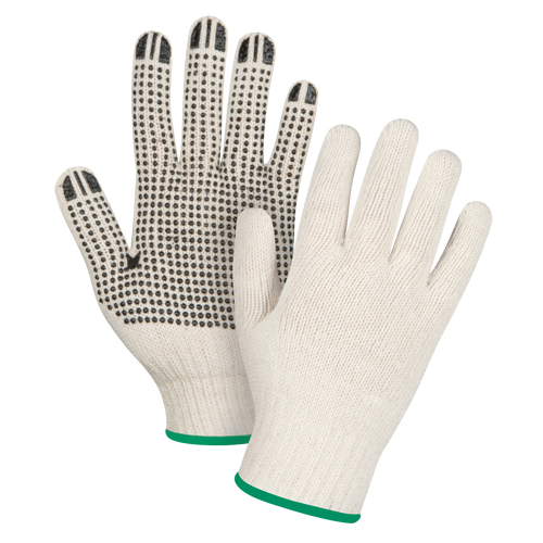 Heavyweight Dotted String Knit Gloves, Poly/Cotton, Single Sided, 7 Gauge, Medium Groupe Generik