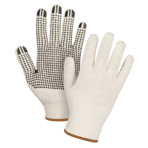 Heavyweight Dotted String Knit Gloves, Poly/Cotton, Single Sided, 7 Gauge, Large Groupe Generik