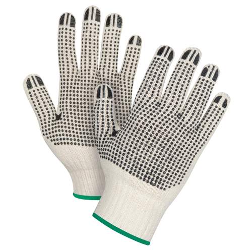 Gants tricot&eacute;s de poids lourd &agrave; deux c&ocirc;t&eacute;s avec pois, Poly/coton, Deux c&ocirc;t&eacute;s, Calibre 7, Moyen Groupe Generik