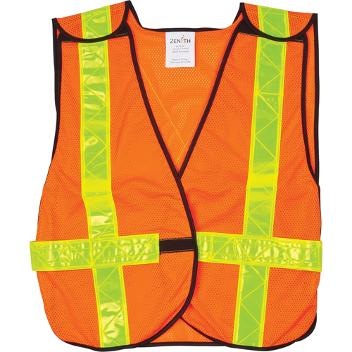 Veste de s&eacute;curit&eacute; d'usage standard, Orange haute visibilit&eacute;, Moyen, Polyester Groupe Generik