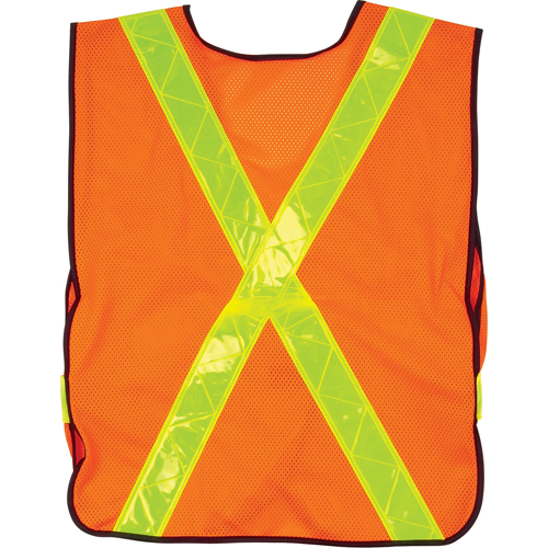 Veste de s&eacute;curit&eacute; d'usage standard, Orange haute visibilit&eacute;, Moyen, Polyester Groupe Generik