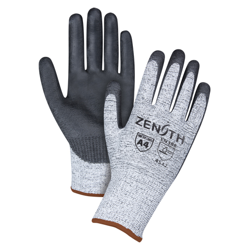 Gants &eacute;lastiques sans coutures r&eacute;sistants &agrave; la coupe, Taille Grand/9, Calibre 13, Rev&ecirc;tement Polyur&eacute;thane, Enveloppe en PEHP, ANSI/ISEA 105 niveau 4/EN 388 niveau 5 Groupe Generik