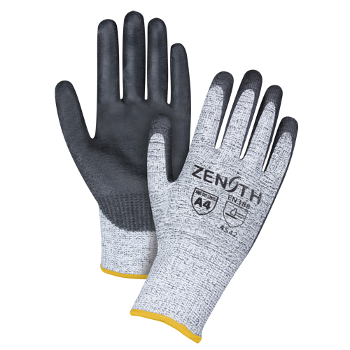 Gants &eacute;lastiques sans coutures r&eacute;sistants &agrave; la coupe, Taille 2T-Grand/11, Calibre 13, Rev&ecirc;tement Polyur&eacute;thane, Enveloppe en PEHP, ANSI/ISEA 105 niveau 4/EN 388 niveau 5 Groupe Generik