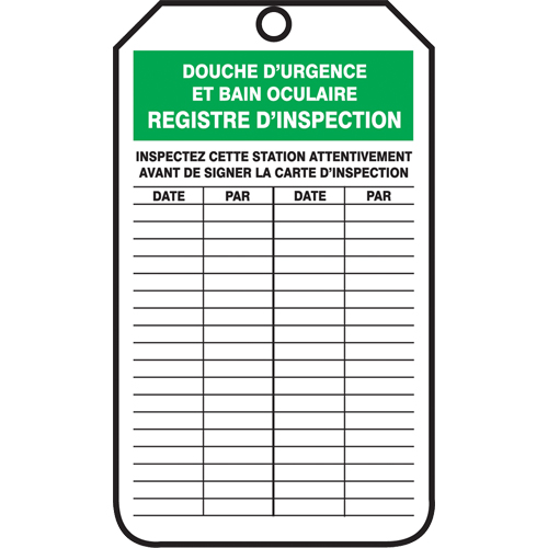 Inspection Tags, Cardstock, 3-1/8" W x 5-7/8" H, French Groupe Generik
