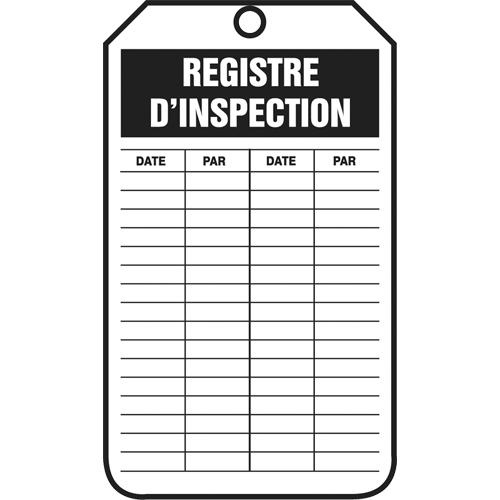 Inspection Tags, Cardstock, 3-1/8" W x 5-7/8" H, French Groupe Generik