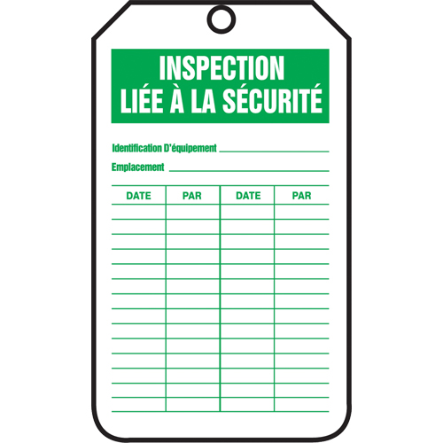 Inspection Tags, Cardstock, 3-1/8" W x 5-7/8" H, French Groupe Generik