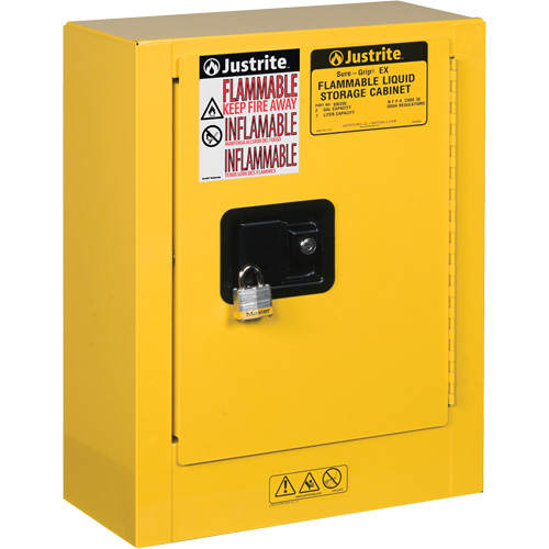 Mini-armoires de s&eacute;curit&eacute; Sure-Grip EX pour produits inflammables, 2 gal., 1 Porte(s), 17" La x 22" h x 8" p Groupe Generik