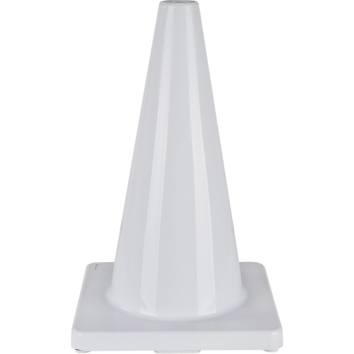 Coloured Traffic Cone, 18", White Groupe Generik