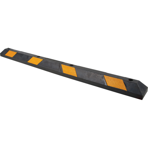 Butoir pour espace de stationnement, Caoutchouc, 6' l, Noir/Jaune Groupe Generik