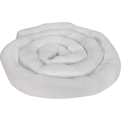 Remblais tubulaire absorbant, Huile seulement, Absorption 45 gal., 3" la x 10' lo, Pqt de 10 Groupe Generik
