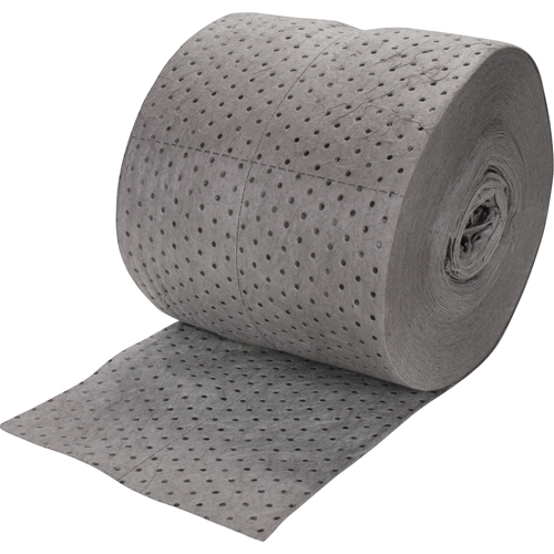Rouleaux absorbants li&eacute;s de premi&egrave;re qualit&eacute;, Lourd, 150' lo x 15" la, Absorption 25 gal. Groupe Generik