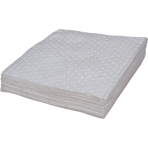 Premium Bonded Sorbent Pads, Oil Only, 15" x 17", 8 gal. Absorbancy Groupe Generik