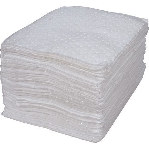 Feuilles absorbantes li&eacute;es de premi&egrave;re qualit&eacute;, Huile seulement, 15" x 17", 15 gal. d'absorption Groupe Generik