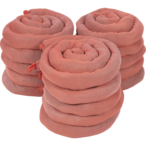 Sorbents Socks, Hazmat, 50 gal. Absorbancy, 3" W x 8' L, Pack of 15 Groupe Generik