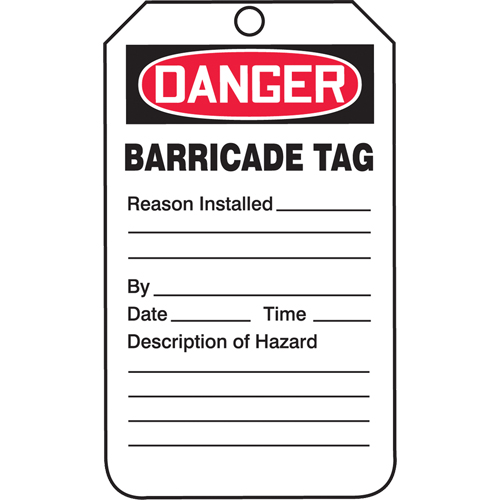 Safety Tags, Plastic, 3-1/4" W x 5-3/4" H, English Groupe Generik