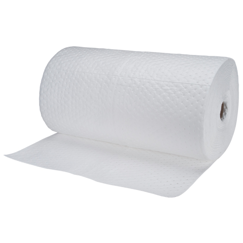 Rouleaux absorbants en fibres fines de calibre industriel, Lourd, 150' lo x 30" la, Absorption 70 gal. Groupe Generik