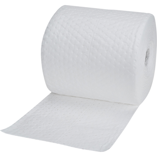 Industrial-Grade Fine Fibre Sorbent Rolls, Heavyweight, 150' L x 15" W, 35 Gal. Absorbancy Groupe Generik